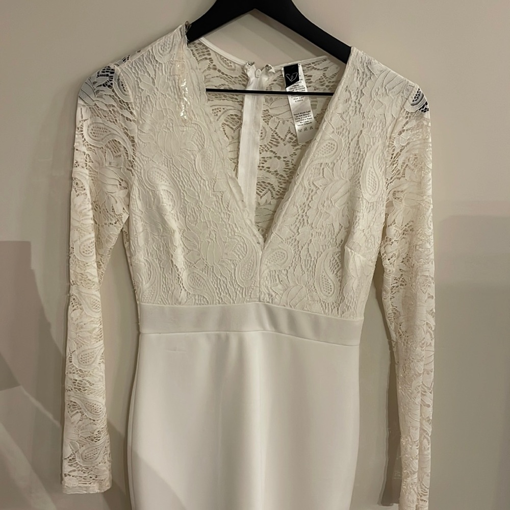 Mini Lace White Dress